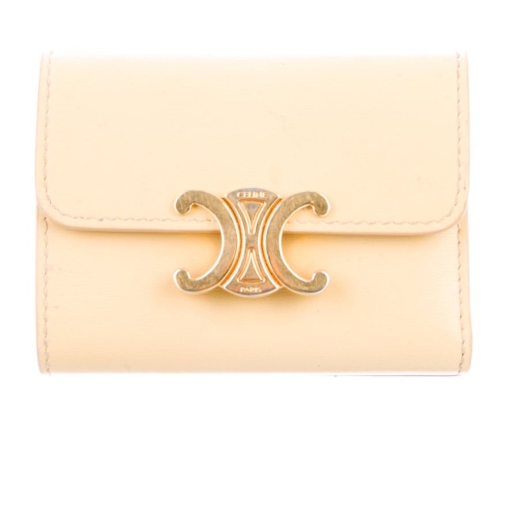 Celine Yellow Leather Compact Wallet - Picture 9 of 11
